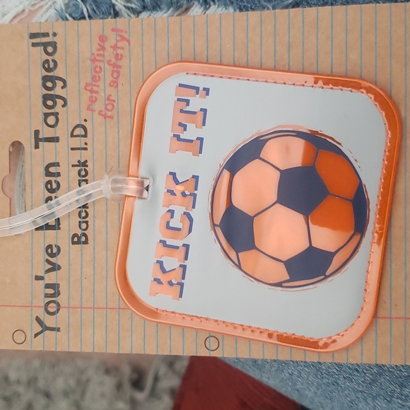 🆕️ Shiraleah (Chicago) Reflective Backpack ID tag (soccer ball) - Picture 4 of 4
